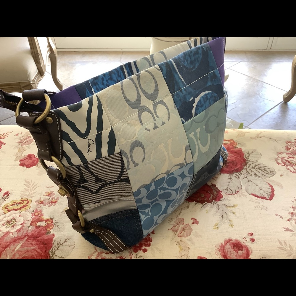 PURSE - INDIGO BLUE PATCHWORK RETRO